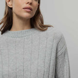 Maglione Alpaca Lana Donna Grigio Atena - Rifò Lab Moda circolare made in Italy