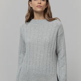 Maglione Alpaca Lana Donna Grigio Atena - Rifò Lab Moda circolare made in Italy