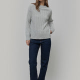 Maglione Alpaca Lana Donna Grigio Atena - Rifò Lab Moda circolare made in Italy