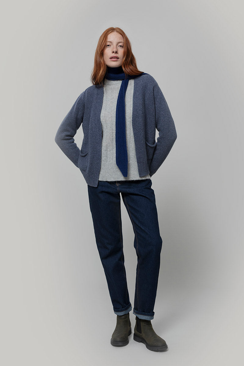Maglione Alpaca Lana Donna Grigio Atena - Rifò Lab Moda circolare made in Italy