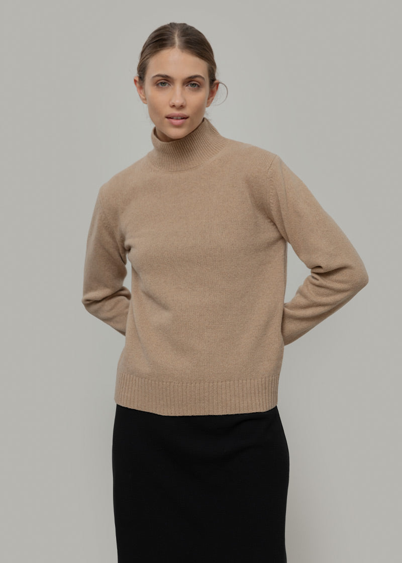 Maglia Collo Alto Donna Cashmere Rigenerato Ada - Rifò Lab Moda circolare made in Italy