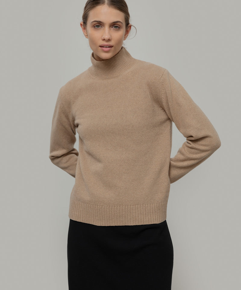 Maglia Collo Alto Donna Cashmere Rigenerato Ada - Rifò Lab Moda circolare made in Italy