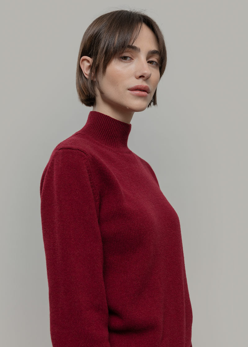 Maglia Collo Alto Donna Cashmere Rigenerato Ada - Rifò Lab Moda circolare made in Italy