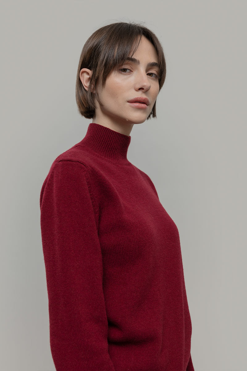 Maglia Collo Alto Donna Cashmere Rigenerato Ada - Rifò Lab Moda circolare made in Italy