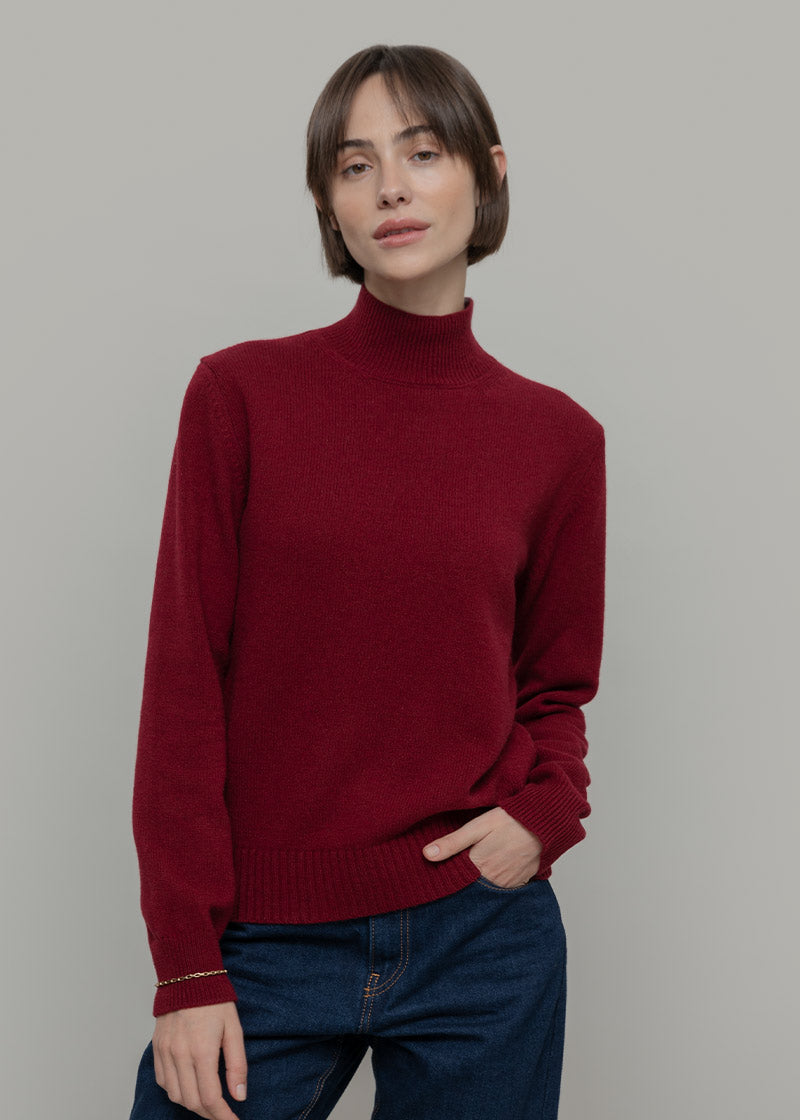 Maglia Collo Alto Donna Cashmere Rigenerato Ada - Rifò Lab Moda circolare made in Italy