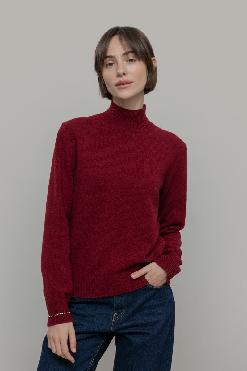 Maglia Collo Alto Donna Cashmere Rigenerato Ada - Rifò Lab Moda circolare made in Italy