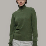 Maglia Donna Cashmere Rigenerato Ada Verde Bietola - Rifò moda circolare made in Italy