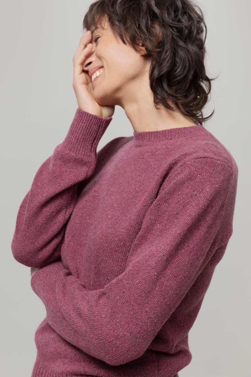 Maglia Donna Cashmere Rigenerato Edda - Rifò
Rosso Marsala