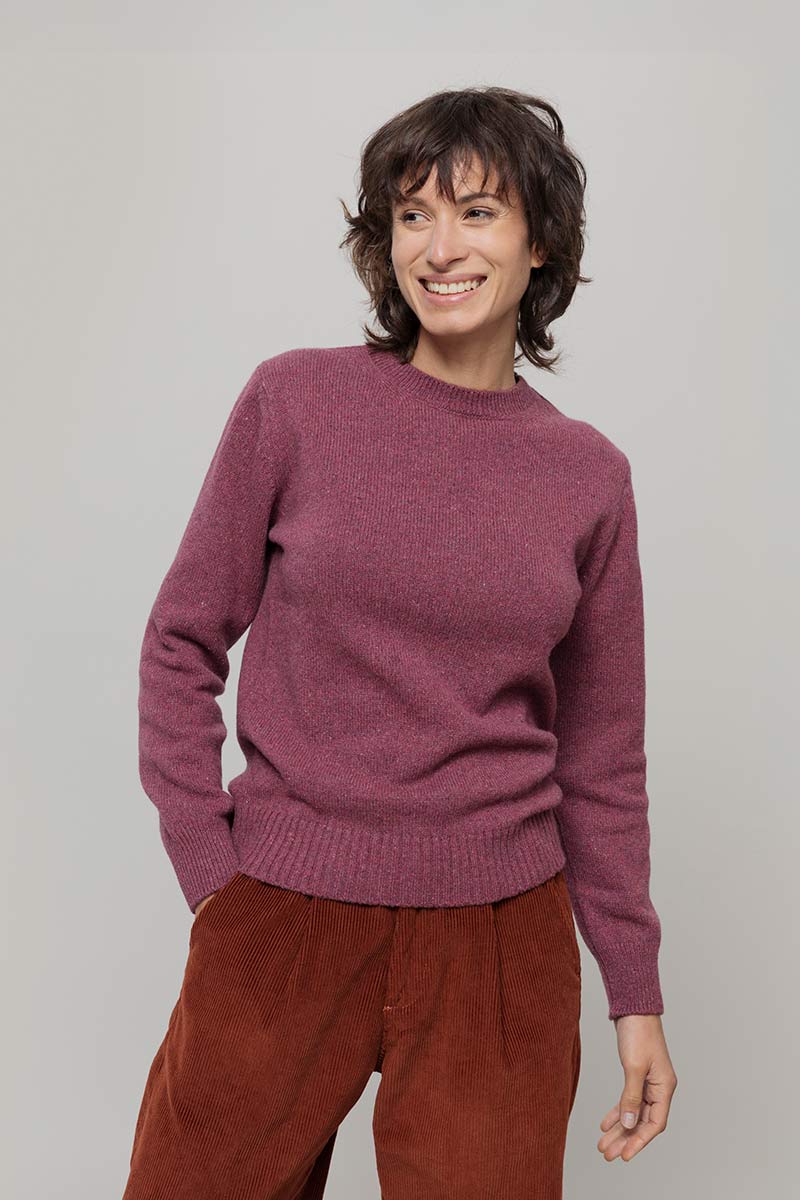Maglia Donna Cashmere Rigenerato Edda - Rifò
Rosso Marsala
