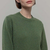 Maglia Donna Cashmere Rigenerato Edda Verde Bietola - Rifò moda circolare made in Italy