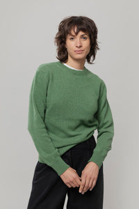 Maglia Donna Cashmere Rigenerato Edda Verde Bietola - Rifò moda circolare made in Italy