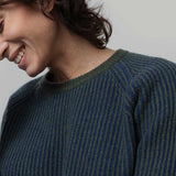 Maglione Cashmere Donna Cropped Emilia  - Rifò Lab Moda circolare made in Italy
Blu Verde