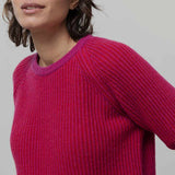 Maglione Cashmere Donna Cropped Emilia  - Rifò Lab Moda circolare made in Italy
Rosa-Rosso