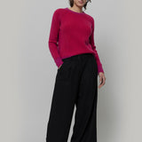 Maglione Cashmere Donna Cropped Emilia  - Rifò Lab Moda circolare made in Italy
Rosa-Rosso