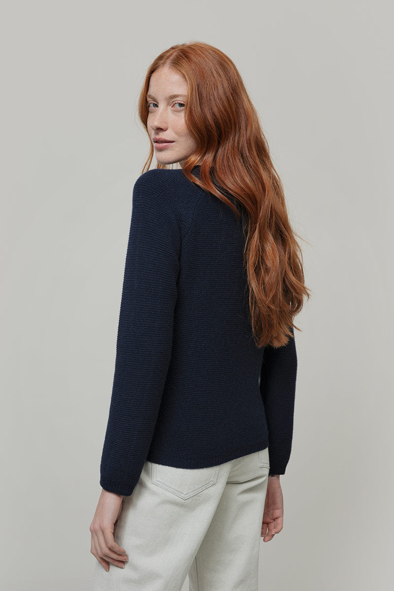 Maglia Donna Cashmere Rigenerato Giulietta  - Rifò Lab Moda circolare made in Italy
Blu Mora