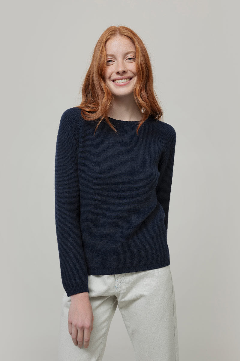 Maglia Donna Cashmere Rigenerato Giulietta  - Rifò Lab Moda circolare made in Italy
Blu Mora
