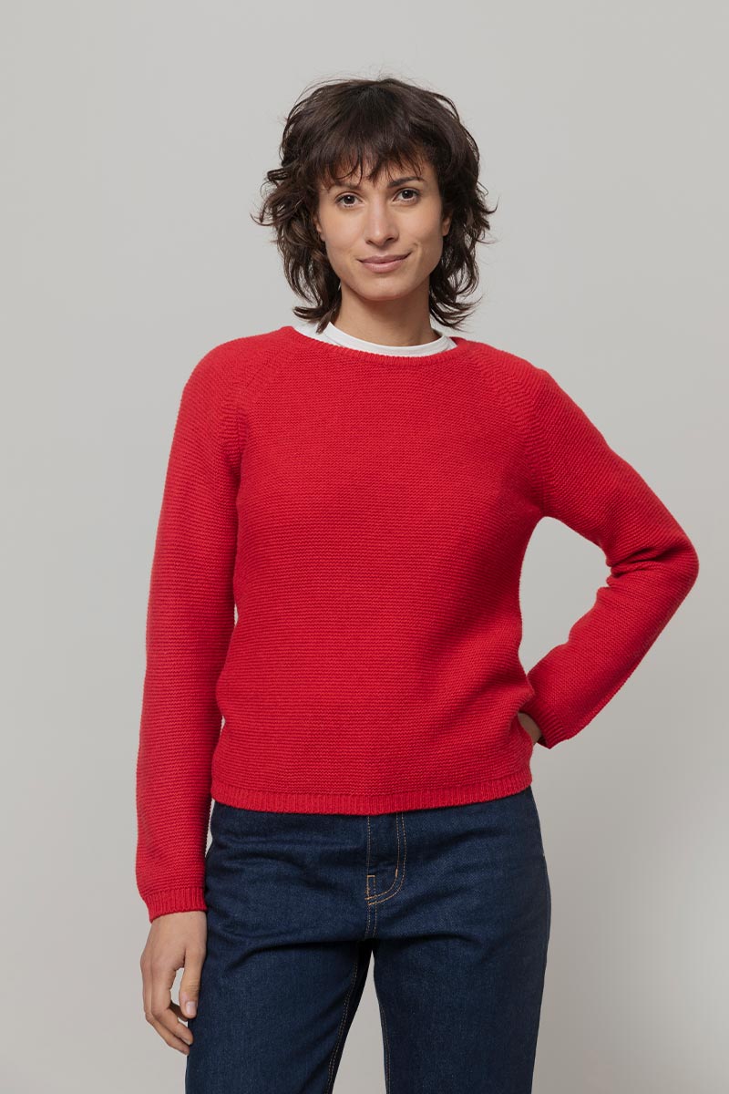 Maglia Girocollo Donna Cashmere Rigenerato Giulietta - Rifò Lab Moda circolare made in Italy
Rosso Papavero