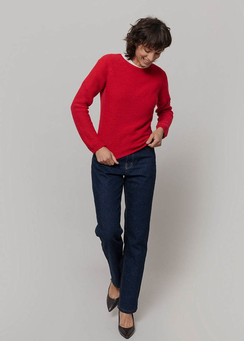 Maglia Girocollo Donna Cashmere Rigenerato Giulietta - Rifò Lab Moda circolare made in Italy
Rosso Papavero