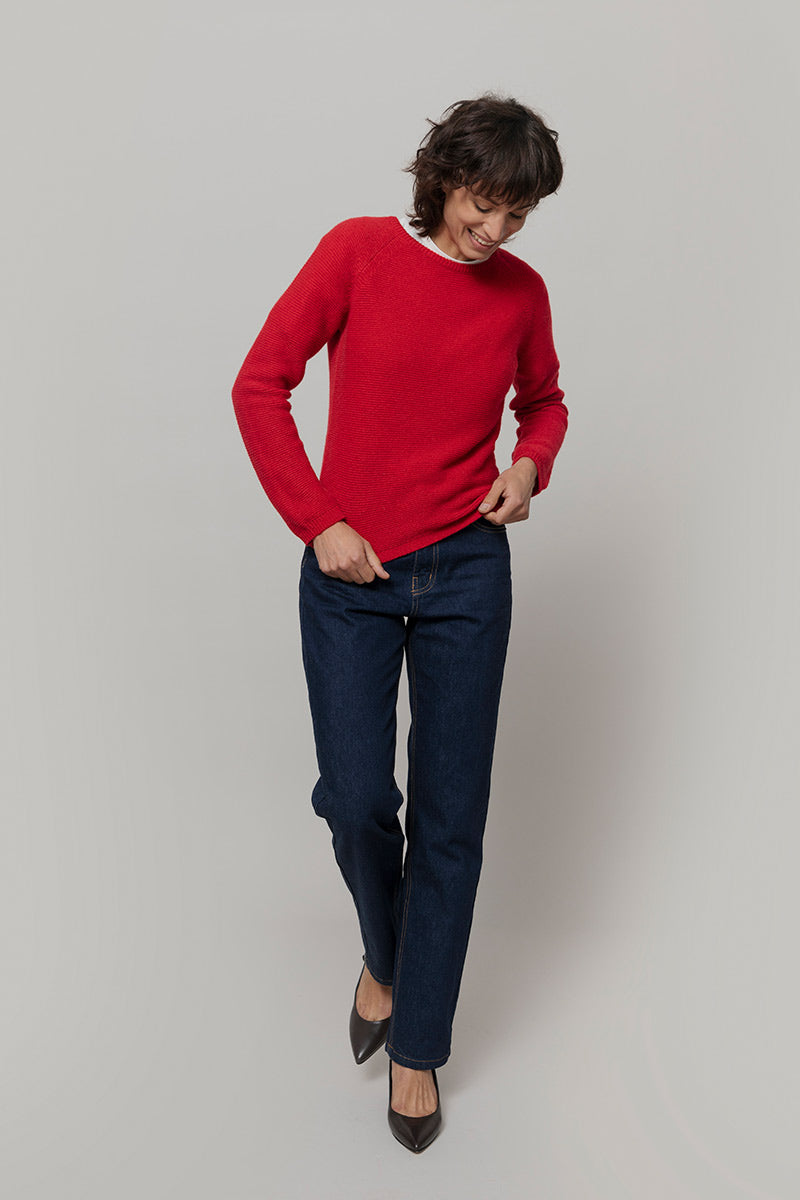 Maglia Girocollo Donna Cashmere Rigenerato Giulietta - Rifò Lab Moda circolare made in Italy
Rosso Papavero
