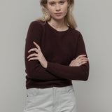 Maglia Girocollo Donna Cashmere Rigenerato Giulietta Marrone - Rifò Lab Moda circolare made in Italy