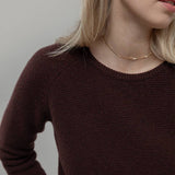 Maglia Girocollo Donna Cashmere Rigenerato Giulietta Marrone - Rifò Lab Moda circolare made in Italy