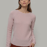Maglia Girocollo Donna Cashmere Rigenerato Giulietta Rosa - Rifò Lab Moda circolare made in Italy
