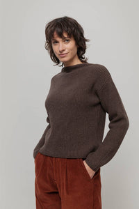 Maglia Donna Cashmere Rigenerato Melissa  - Rifò Lab Moda circolare made in Italy
Marrone Corteccia