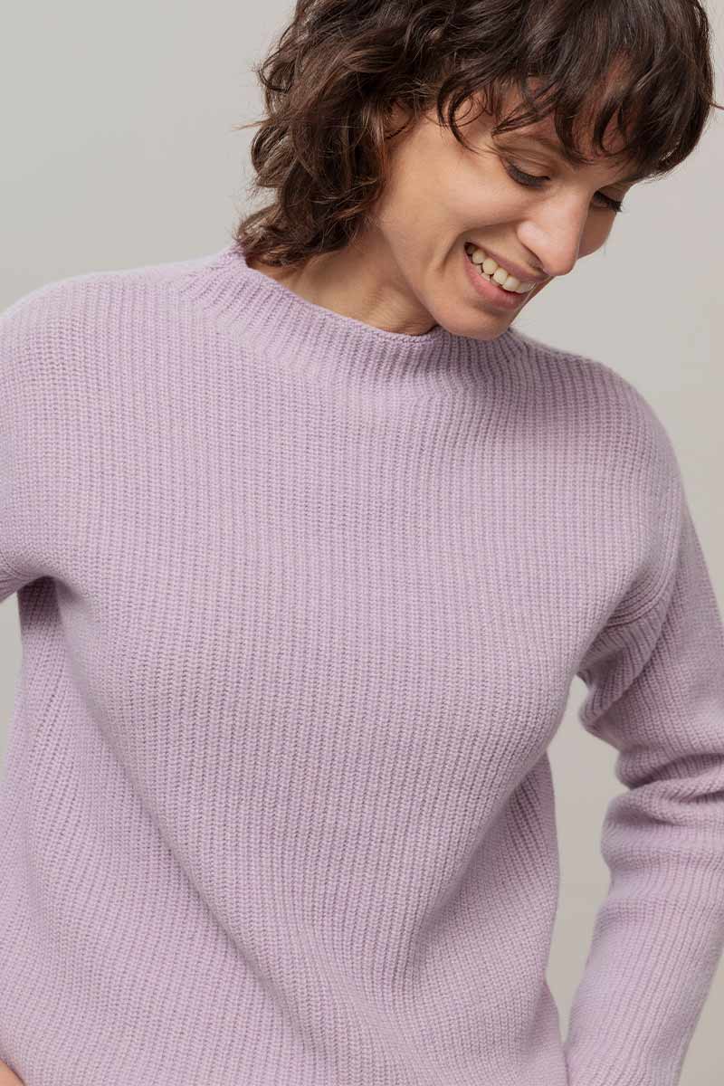 Maglia Donna Cashmere Rigenerato Melissa  - Rifò Lab Moda circolare made in Italy
Lilla Lavanda