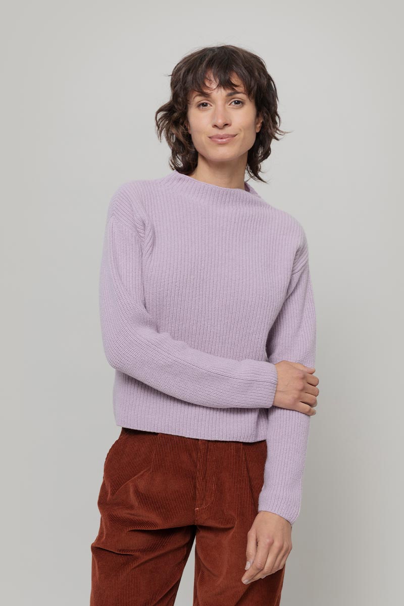 Maglia Donna Cashmere Rigenerato Melissa  - Rifò Lab Moda circolare made in Italy
Lilla Lavanda