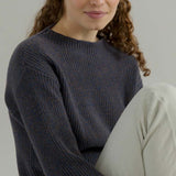 Maglia Donna Cashmere Rigenerato Melissa  - Rifò Lab Moda circolare made in Italy
Blu Violato
