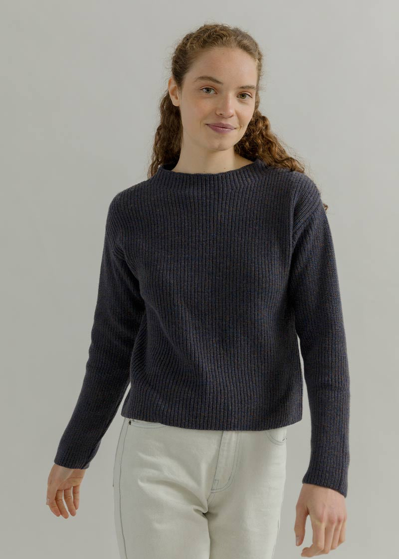 Maglia Donna Cashmere Rigenerato Melissa  - Rifò Lab Moda circolare made in Italy
Blu Violato