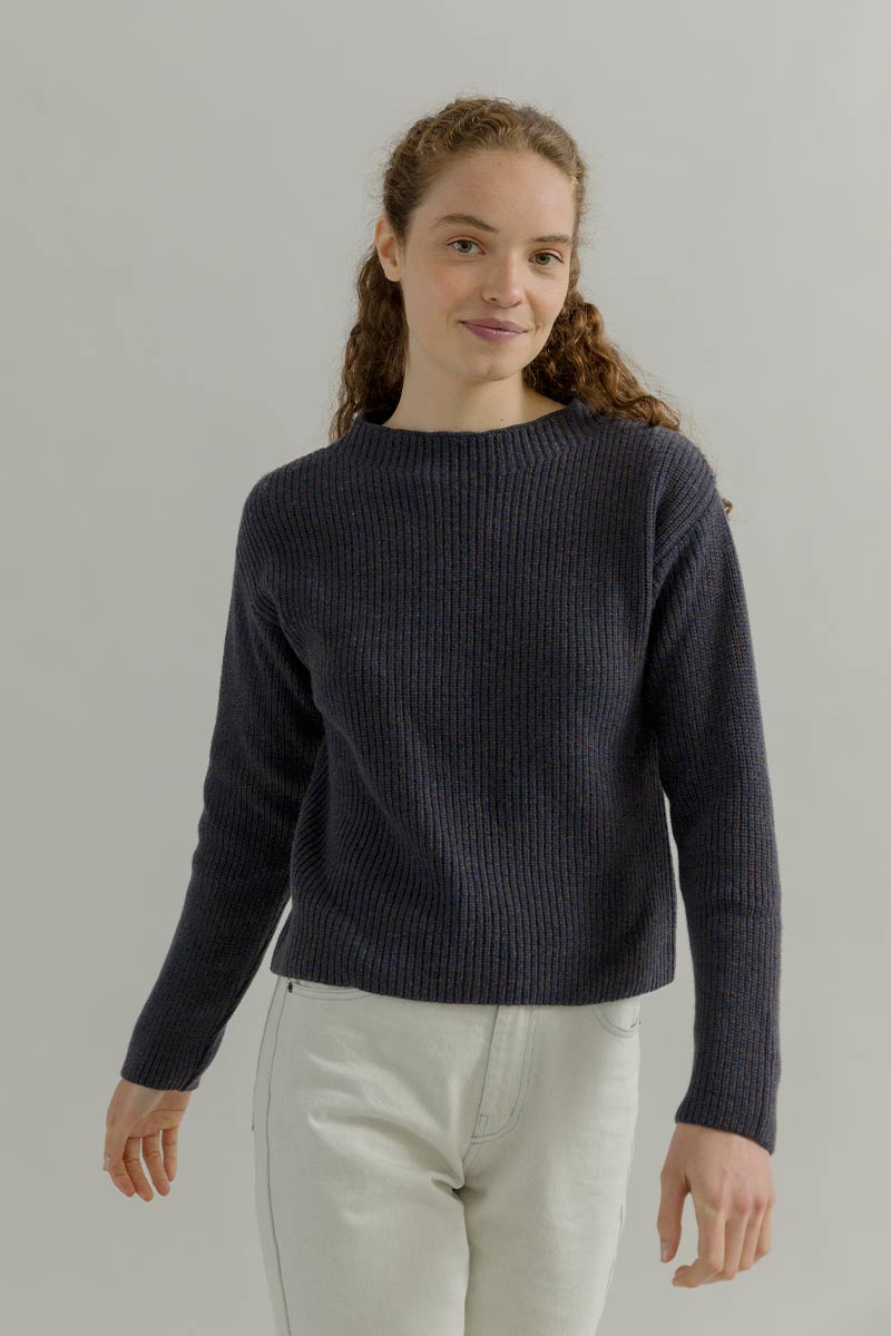 Maglia Donna Cashmere Rigenerato Melissa  - Rifò Lab Moda circolare made in Italy
Blu Violato