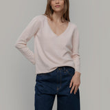 Maglia Scollo a V Donna Cotone Rigenerato Aura