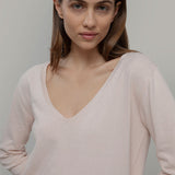 Maglia Scollo a V Donna Cotone Rigenerato Aura