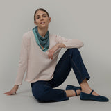 Maglia Scollo a V Donna Cotone Rigenerato Aura