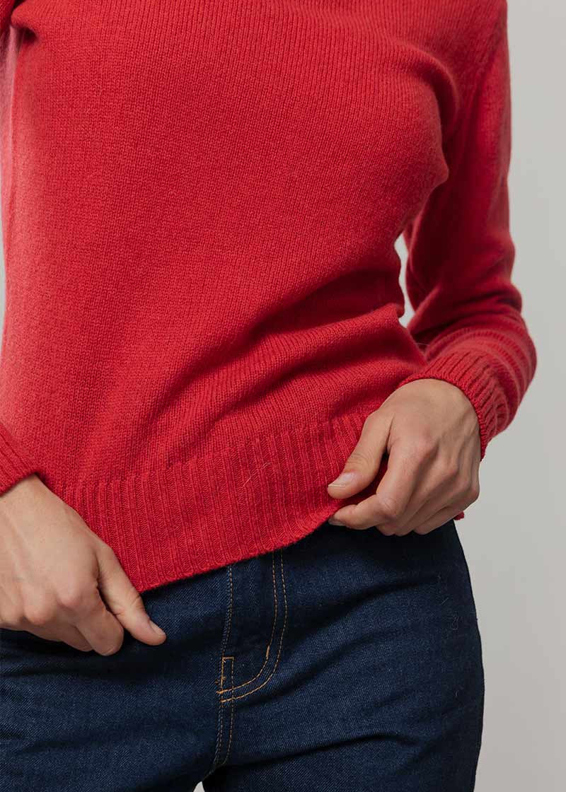 Maglia Donna Lana Rigenerata Laura - Rifò Lab Moda circolare made in Italy
Rosso Papavero