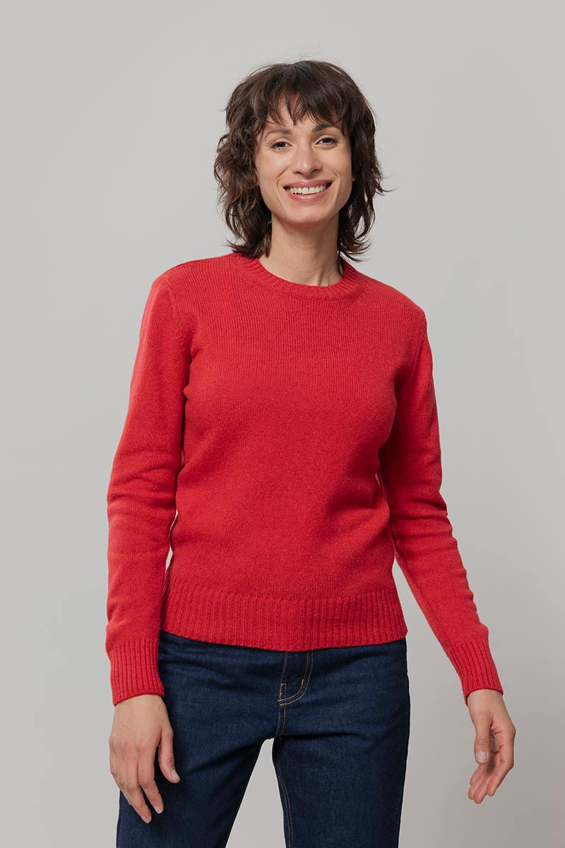 Maglia Donna Lana Rigenerata Laura - Rifò Lab Moda circolare made in Italy
Rosso Papavero