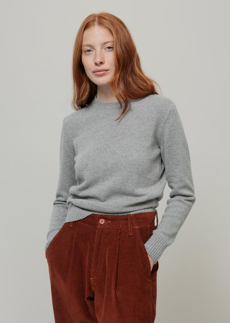 Grigio Calce | Maglia Donna Lana Rigenerata Laura