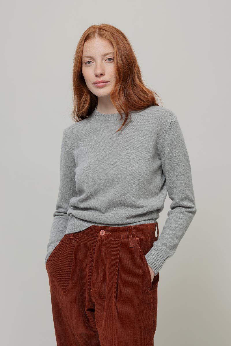 Grigio Calce | Maglia Donna Lana Rigenerata Laura