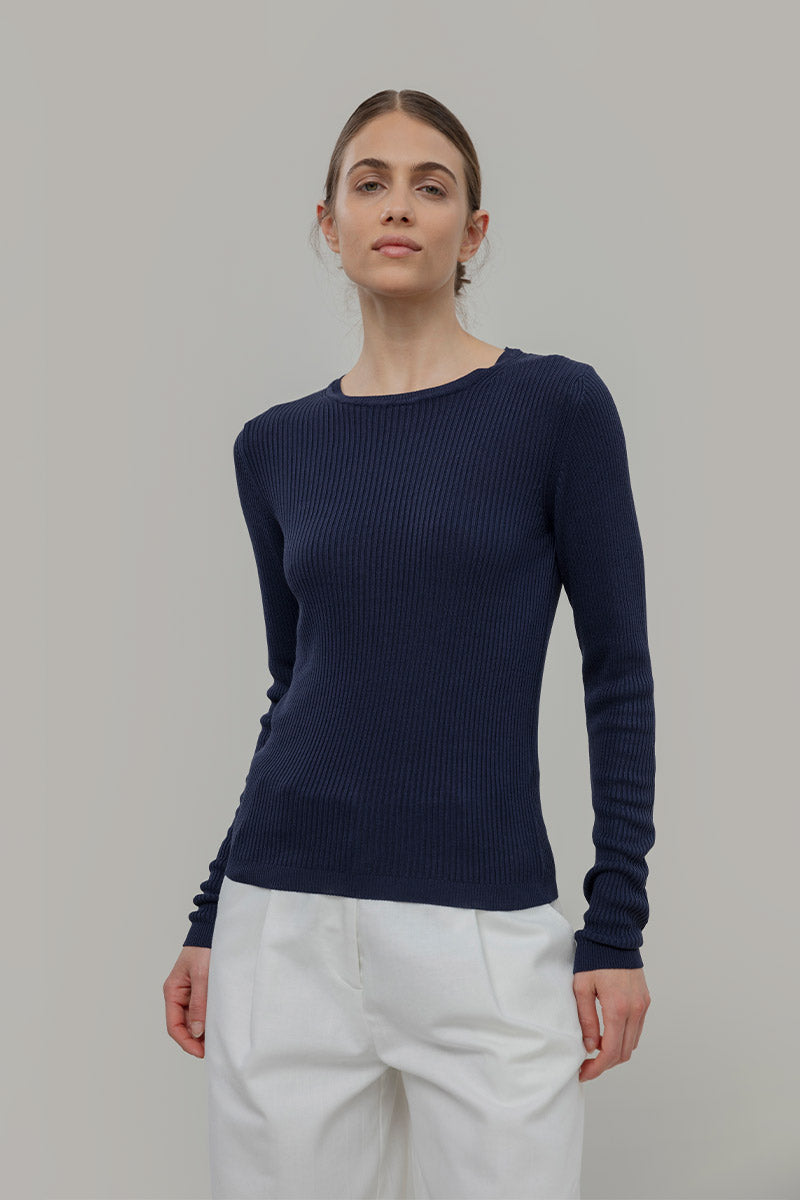 Maglia Girocollo Donna Viscosa Mireia - Rifò Lab Moda circolare made in Italy