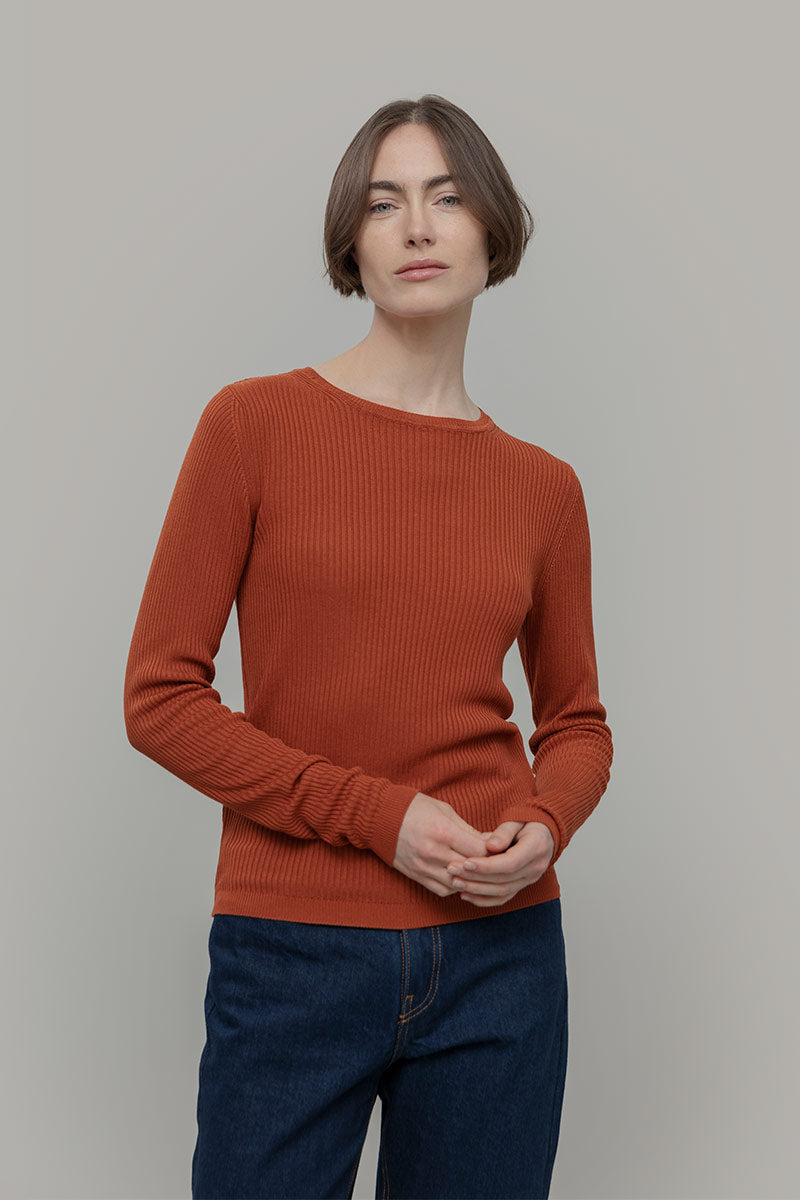 Maglia Girocollo Donna Viscosa Mireia - Rifò Lab Moda circolare made in Italy