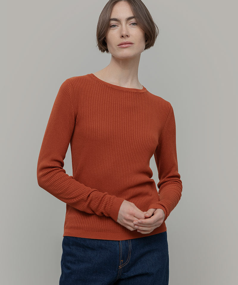 Maglia Girocollo Donna Viscosa Mireia - Rifò Lab Moda circolare made in Italy