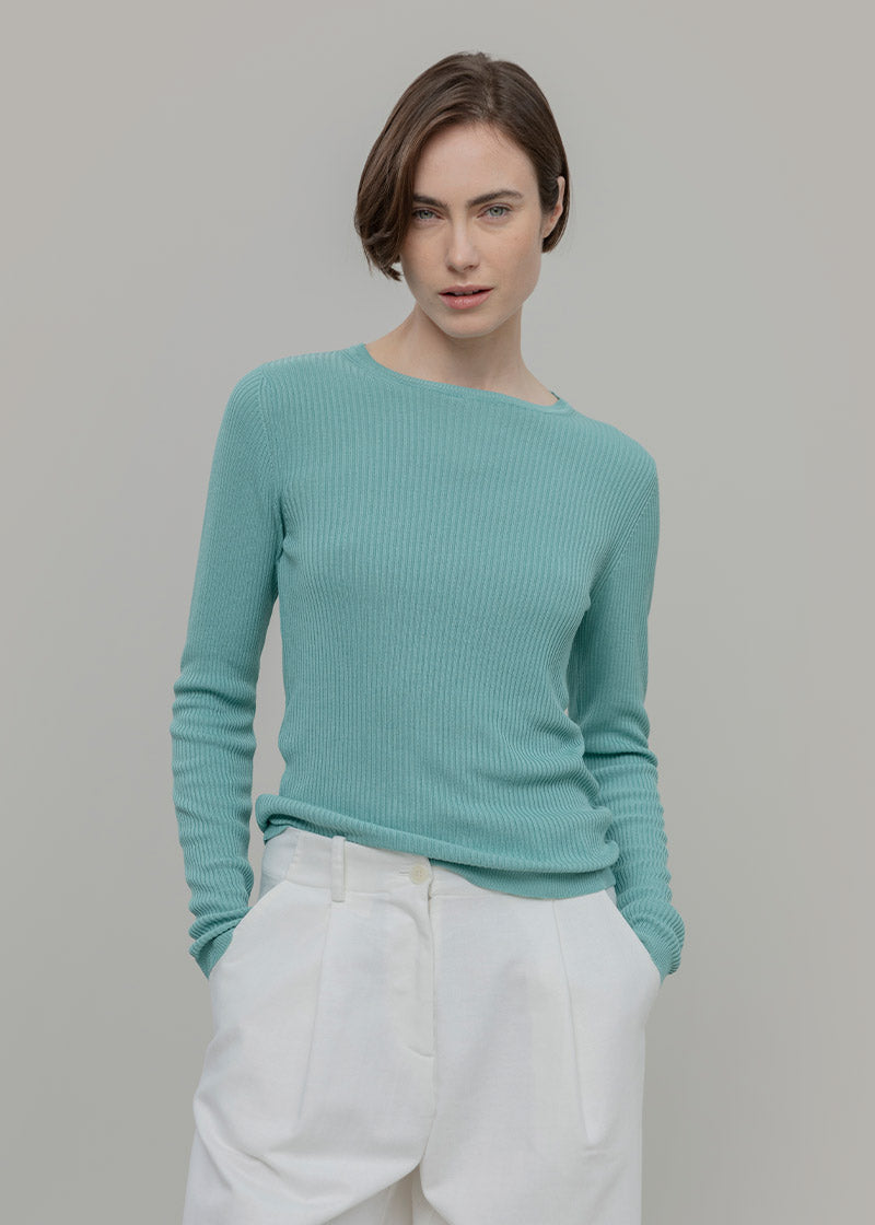 Maglia Girocollo Donna Viscosa Mireia - Rifò Lab Moda circolare made in Italy