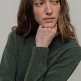 Maglia Girocollo Donna Lana Rigenerata Laura Verde - Rifò Lab Moda circolare made in Italy