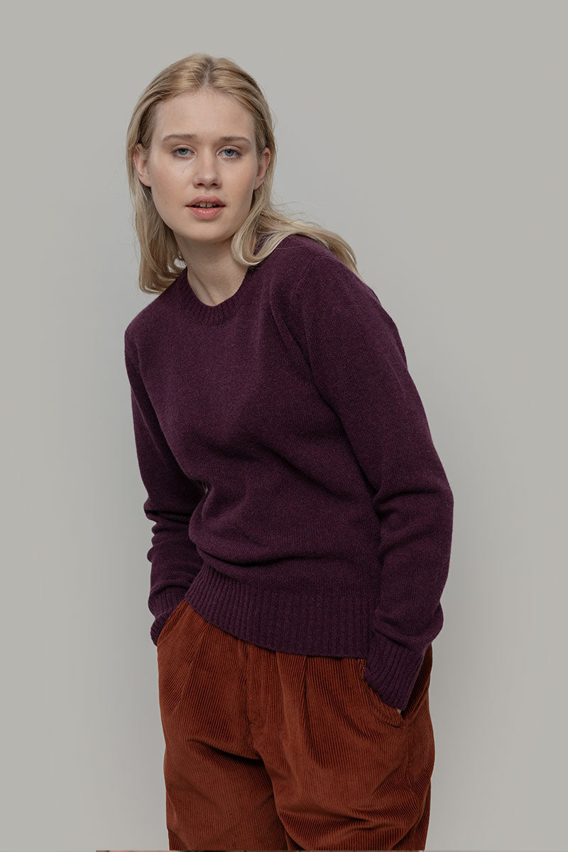 Maglia Girocollo Donna Lana Rigenerata Laura Viola - Rifò Lab Moda circolare made in Italy