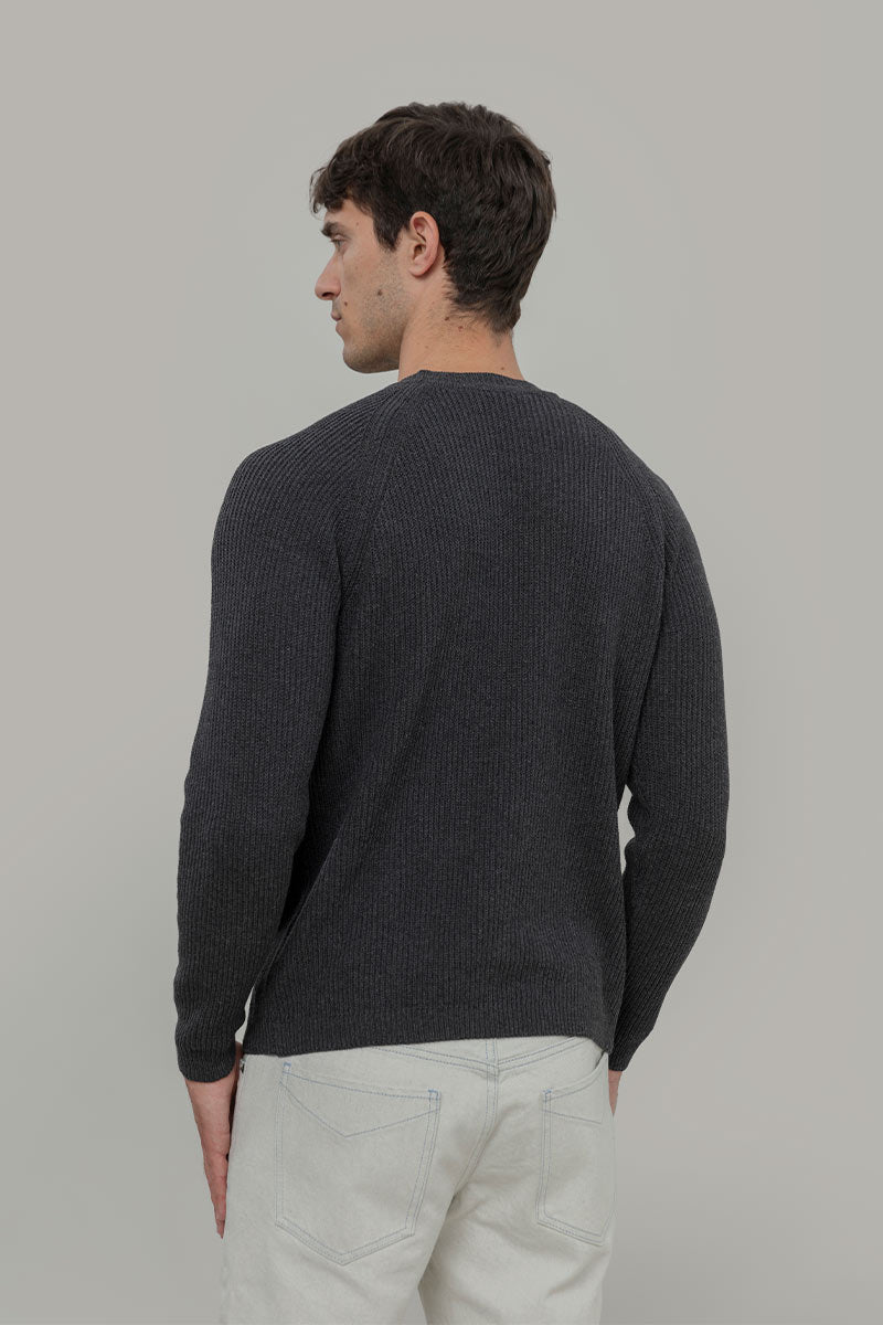 Maglia cotone uomo - Maglioncino di cotone uomo - Moda Circolare made in Itay Rifò