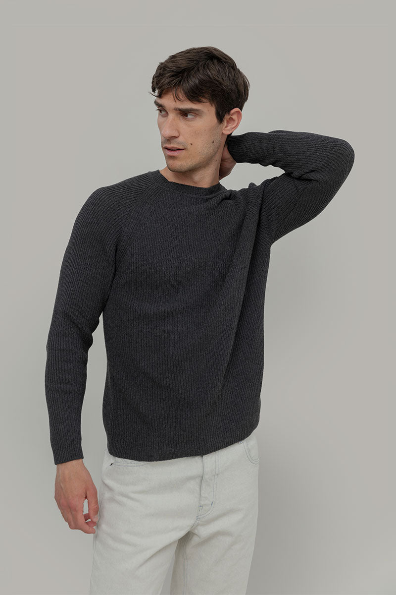 Maglia cotone uomo - Maglioncino di cotone uomo - Moda Circolare made in Itay Rifò