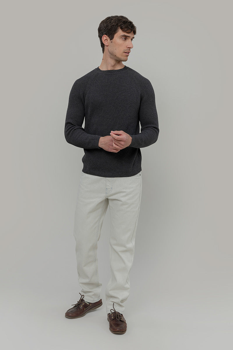 Maglia cotone uomo - Maglioncino di cotone uomo - Moda Circolare made in Itay Rifò