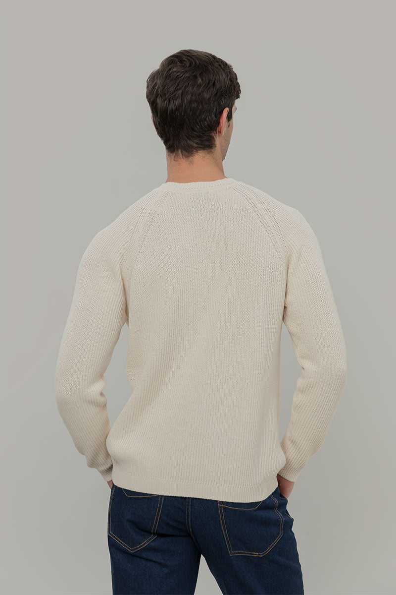 Maglia cotone uomo - Maglioncino di cotone uomo - Moda Circolare made in Itay Rifò