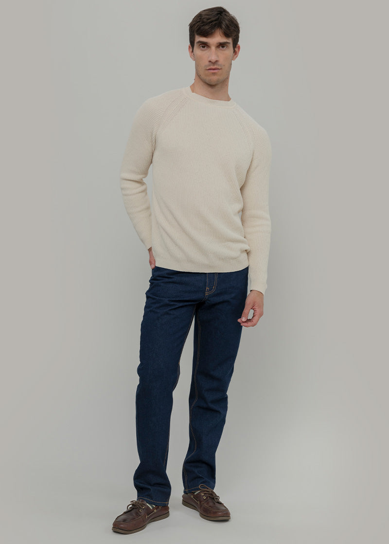 Maglia cotone uomo - Maglioncino di cotone uomo - Moda Circolare made in Itay Rifò